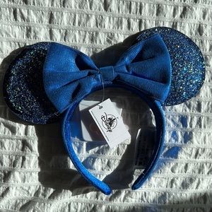Royal blue glitter Mickey ears headband